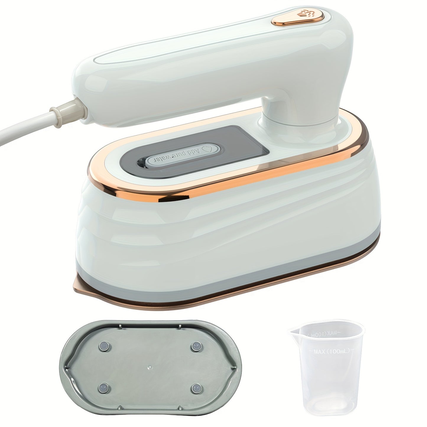 PANCERKA 1pc Piastra Vapore a Mano per Abiti, 1200W 2-in-1 Piegatura e Vapore, Piastra Grande, Rimuovi Rughe per Tessuti per Casa e Viaggio (Spina EU), Piastra Vapore per Abiti da Viaggio, Design Piastra Sottile, Costruzione Piastra Durevole, Piastra Vapo