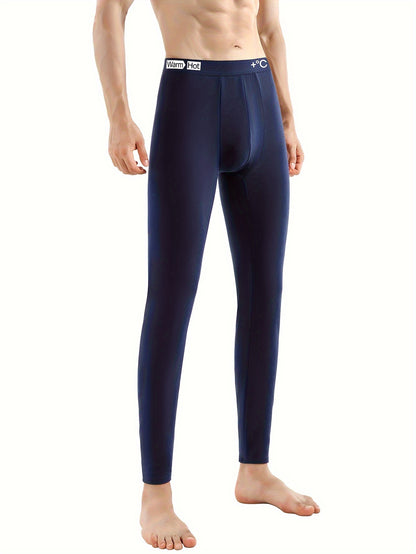 Pantaloni Stile Casual| Pantaloni Termici Slim-Fit da Uomo - Leggings Foderati in Pile Caldo, Misto Poliestere/Spandex Elasticizzato, Ideali per il Comfort Invernale & l'Abbigliamento Casual, Grigio