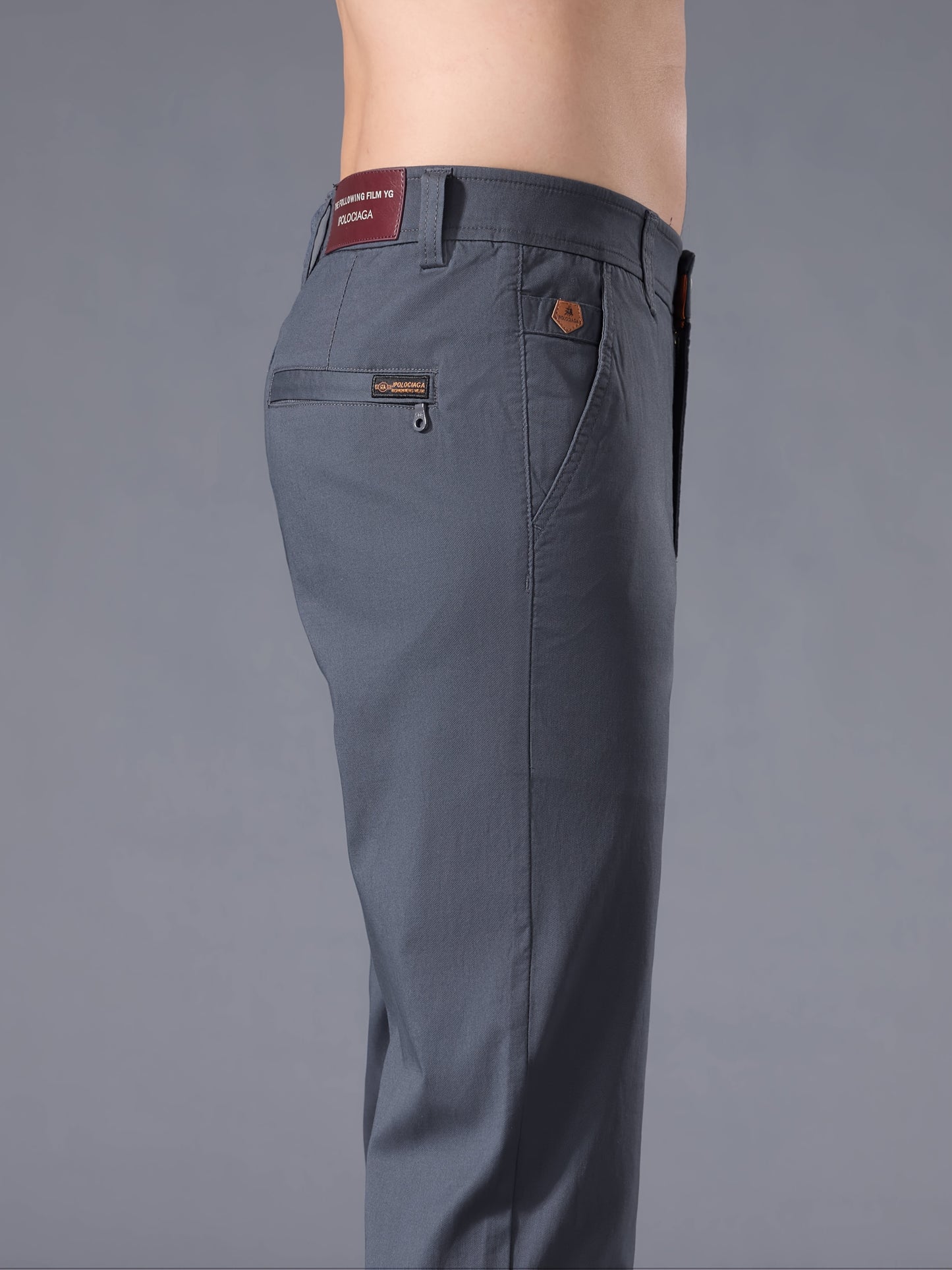 Pantaloni Casual Slim-Fit da Uomo - Traspiranti per Tutte le Stagioni Lavabili in Lavatrice con Vita Classica, Nero Unito per un Abbigliamento Casual Versatile, Aspetto di Alta Gamma | Vestibilità Comoda