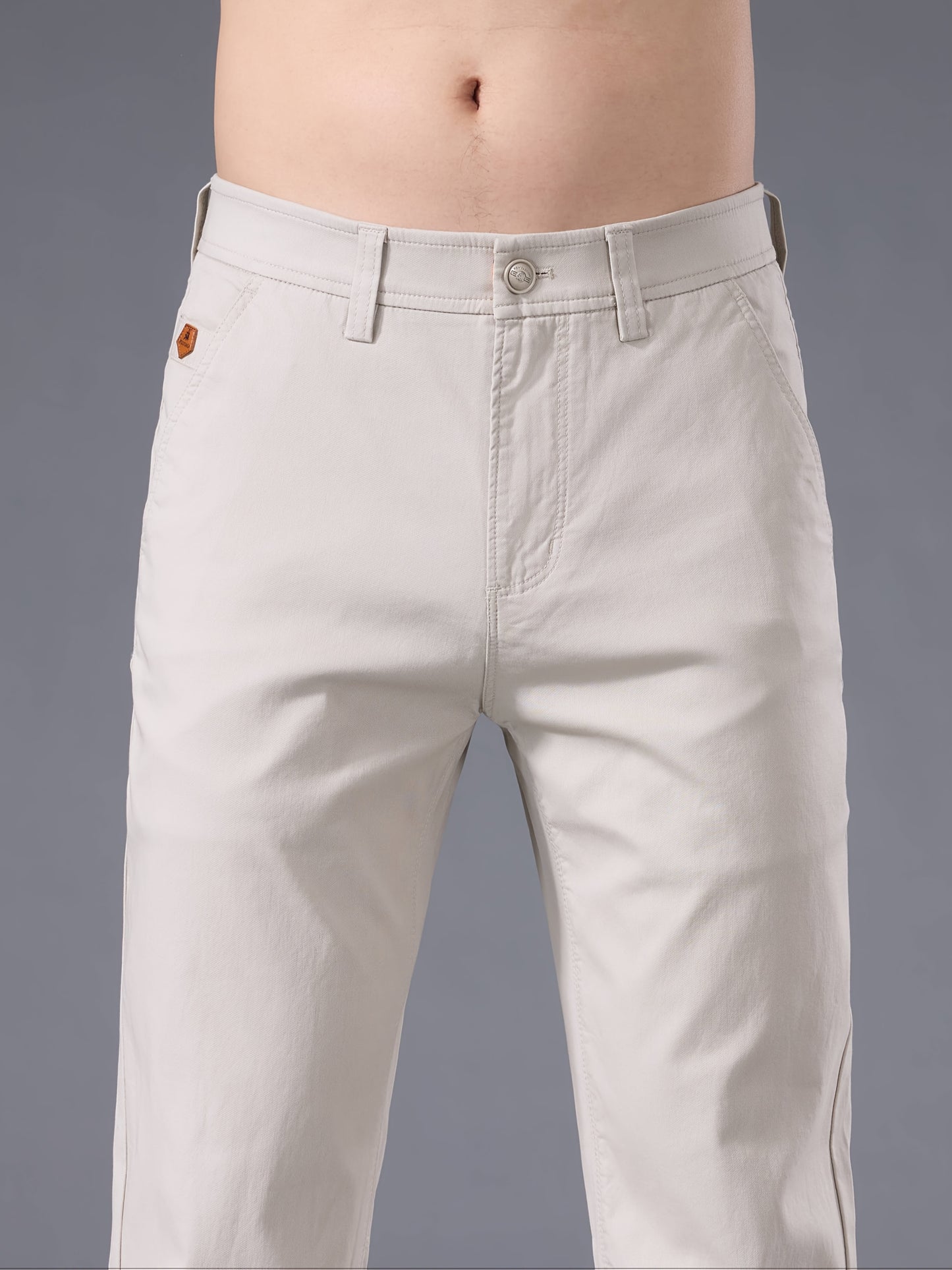 Pantaloni Casual Slim-Fit da Uomo - Traspiranti per Tutte le Stagioni Lavabili in Lavatrice con Vita Classica, Nero Unito per un Abbigliamento Casual Versatile, Aspetto di Alta Gamma | Vestibilità Comoda