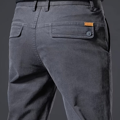 Pantaloni Uomo Autunno 2024, Business Casual di Alta Qualità in Cotone a Gamba Dritta Elasticizzata per Lavoro e Tempo Libero. Stile Moderna, Vestibilità Sartoriale Tessuto Traspirante. Ideali Per Impiegati E Abbigliamento Metropolitano