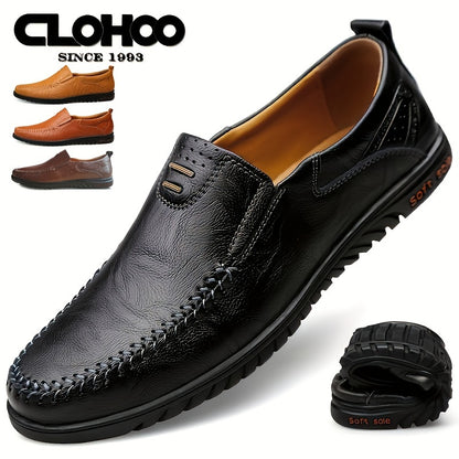 Linea Classico - Mocassini Uomo Slip-On - Tomaia in Pelle Vacchetta di Seconda Qualità
