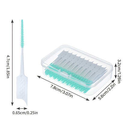 400-Pack Mini Floss Brushes, Mint Flavor Dental Floss Picks, Soft Interdental Cleaning Brushes, Cura orale senza formaldeide per denti e gengive