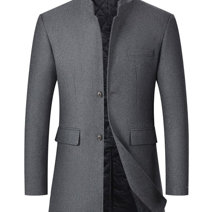 Linea Uomo+ Elegance - Giacca Invernale Uomo - Slim Fit con Collo Alto, Lunghezza a Metà Coscia, Chiusura Frontale a Bottoni
