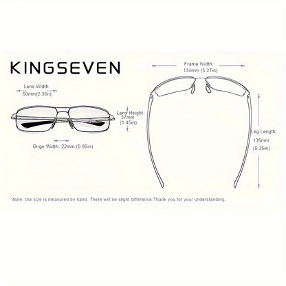 Occhiali da sole polarizzati KINGSEVEN, montatura quadrata da uomo, occhiali da donna classici, acciaio inossidabile, lenti in pz, con custodia, per Natale, San, Giorno del Ringraziamento