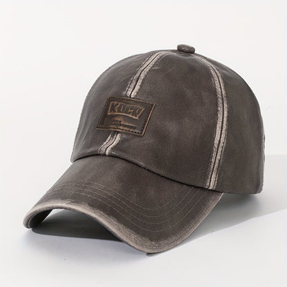 1pz/4pcs Cappello da Baseball in Pelle PU Lavata Vintage per Uomini e Donne - Regolabile, Alta Qualità per Golf ed Equitazione, Regalo per Festa del Papà/Madre, Cappellino Casual con Design a Sei Panel, Copricapo Resistente