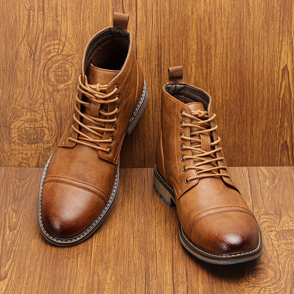 Stivaletti Oxford da uomo Stivaletti con punta a punta Scarpe eleganti da esterno per matrimoni in ufficio