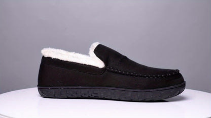 Pantofole da Uomo per Autunno e Inverno, Fodera Spessa, Antifreddo e Anti-gelo, Suola Antiscivolo, Facili da Infilarci