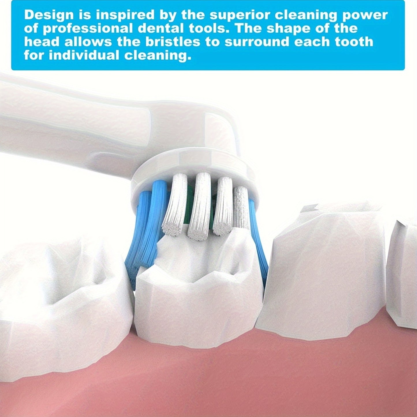 Per, Sostituzione di 16 Testine di Spazzolino Elettrico Professionale Oral B, per Oral-B 7000/Pro 1000/9600/5000/3000/8000 Adulto Bianco, 1 pezzo (16 Pack)