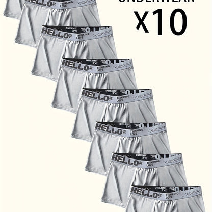 10pz "Ciao" Pantaloni Basso da Uomo Stampati - Alla Moda, Traspiranti, Comodi, Pantaloni Sportivi ad Alta Elasticità, Asciugatura Rapida