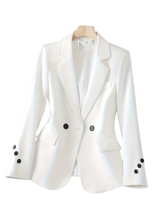 Women's Slim Fit Business Suit, Autumn and Winter Casual Style, Simple Professional Two-Piece Set for Spring and Fall
