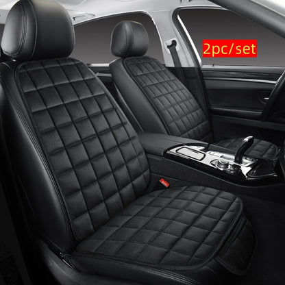 Un set di due cuscini per auto, essenziali per l'autunno e l'inverno, con morbide fodere in peluche e tasche portaoggetti per una guida confortevole, compatibili con vari interni auto e realizzati in memory foam.