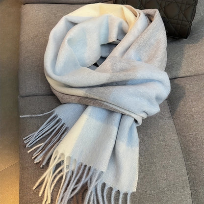 1pz Sciarpa Scialle in Lana 100% a Quadri per Donne e Uomini - Modello Tartan Beige/Marrone/Tan, Morbido e Caldo per l'Inverno, Collo a Quadri Beige e Marrone, Sciarpa Unisex Casual ed Elegante per Esterno, Ufficio, Regalo di Compleanno (Lavabile a Mano)