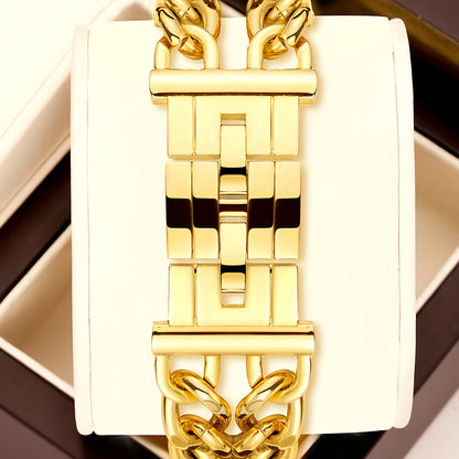 YaLaLuSI Orologio da Donna in Quarzo Dorato Glamour con Quadrante Decorato di Strass, Lancette Luminose e Bracciale a Catena Robusto - Esclusivo Display Analogico per Tutte le Occasioni, Include Scatola Regalo - Il Regalo Perfetto per Famiglia e Amici, Or