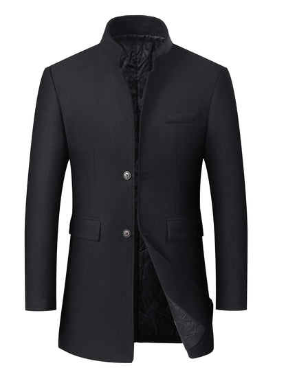 Linea Uomo+ Elegance - Giacca Invernale Uomo - Slim Fit con Collo Alto, Lunghezza a Metà Coscia, Chiusura Frontale a Bottoni