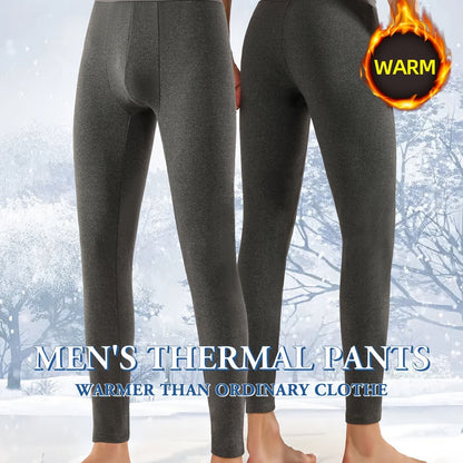 Pantaloni Stile Casual| Pantaloni Termici Slim-Fit da Uomo - Leggings Foderati in Pile Caldo, Misto Poliestere/Spandex Elasticizzato, Ideali per il Comfort Invernale & l'Abbigliamento Casual, Grigio