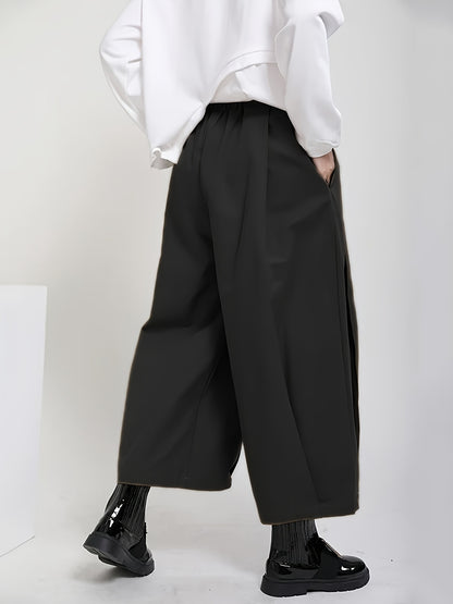 Pantaloni da donna a vita alta e gamba larga - Eleganti pantaloni a gamba dritta con texture liscia, pantaloni per tutte le stagioni, per tutti i giorni e formali da donna - Ufficio, festa, outfit casual - Tessuto non elasticizzato di facile manutenzione,