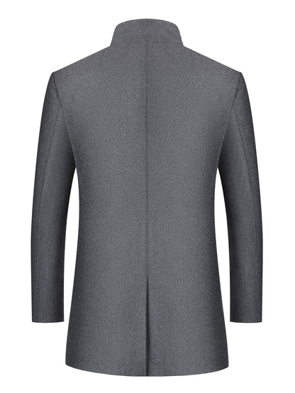 Linea Uomo+ Elegance - Giacca Invernale Uomo - Slim Fit con Collo Alto, Lunghezza a Metà Coscia, Chiusura Frontale a Bottoni