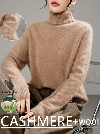 Novità Autunno e Inverno 2025: Nuovo Colletto Alto da Donna, + Lana, Sensazione di Morbida e Soffice, alla Moda, Versatile, Elegante, Spessa. Calda, Ultra-Morbida e Confortevole, Tocco Effetto Nuvola. Indispensabile per un Look Casual