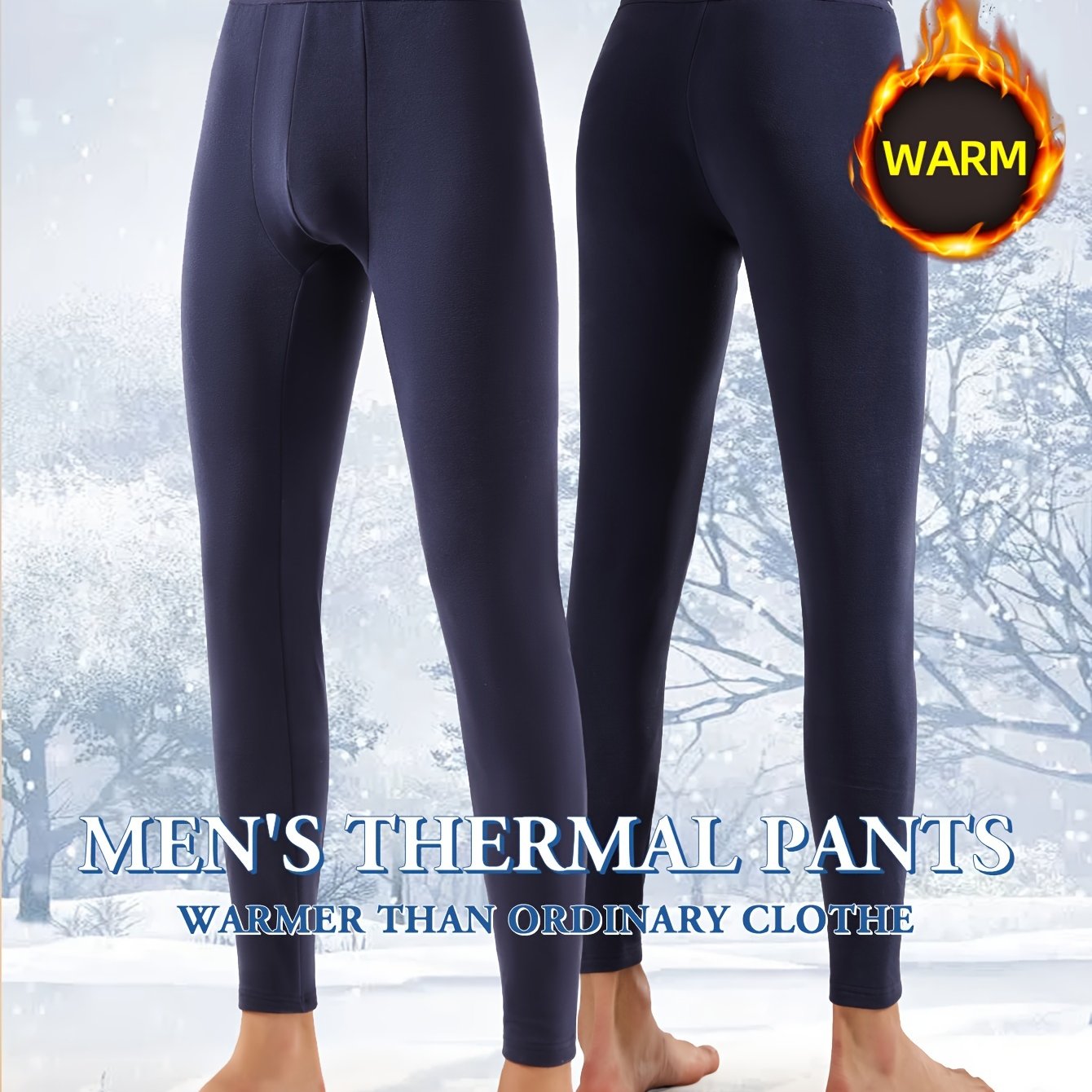 Pantaloni Stile Casual| Pantaloni Termici Slim-Fit da Uomo - Leggings Foderati in Pile Caldo, Misto Poliestere/Spandex Elasticizzato, Ideali per il Comfort Invernale & l'Abbigliamento Casual, Grigio