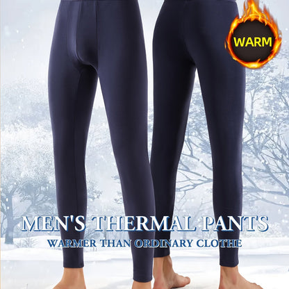 Pantaloni Stile Casual| Pantaloni Termici Slim-Fit da Uomo - Leggings Foderati in Pile Caldo, Misto Poliestere/Spandex Elasticizzato, Ideali per il Comfort Invernale & l'Abbigliamento Casual, Grigio