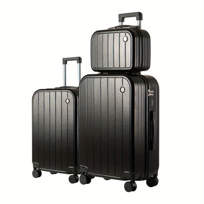 Valigia da Viaggio pz: Set di 3 Pezzi con Ruote Girevoli, Valigie Eleganti in Verde Pratico per Viaggi, Include Valigie Premium da 14/20/28 Pollici