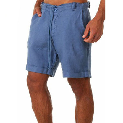Men’s White Drawstring Shorts