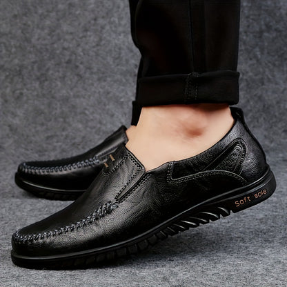 Linea Classico - Mocassini Uomo Slip-On - Tomaia in Pelle Vacchetta di Seconda Qualità