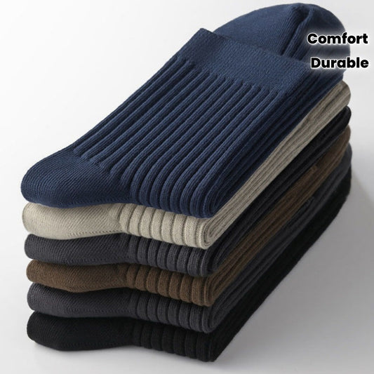 15 Paia di Calzini da Uomo a Mezza Polpaccio - Design Antiodore e Traspirante con Righe Verticali, Confezione Multicolore per Casual ed Eleganza, Comodi Tutte le Stagioni, Materiale Resistente, Ideali per Abbigliamento Business