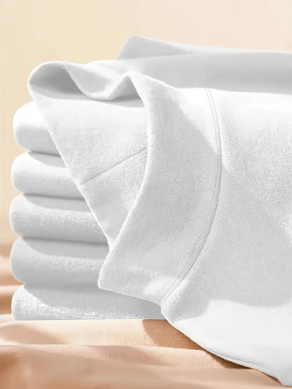 Maglietta termica a maniche lunghe e girocollo per uomo - Stampa geometrica, elastica e calda, design sportivo casual per l'autunno/inverno, bianca con lettere dorate, perfetta per sovrapporre o come outfit standalone, abbigliamento invernale | Maniche lu