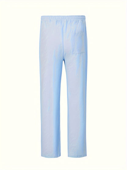 Uomo Pantaloni - Modelli a Gamba Dritta con Vita Regolabile, Senza Cintura per Look Casual e Semi-Formale - Leggeri e Traspiranti per Primavera/Autunno, Stile Rilassato, Costruzione Resistente