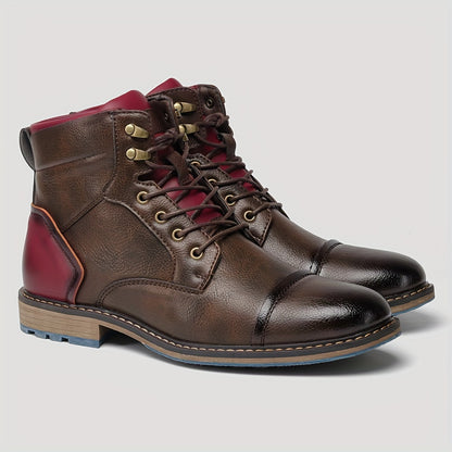 Stivaletti Oxford da uomo Stivaletti con punta a punta Scarpe eleganti da esterno per matrimoni in ufficio