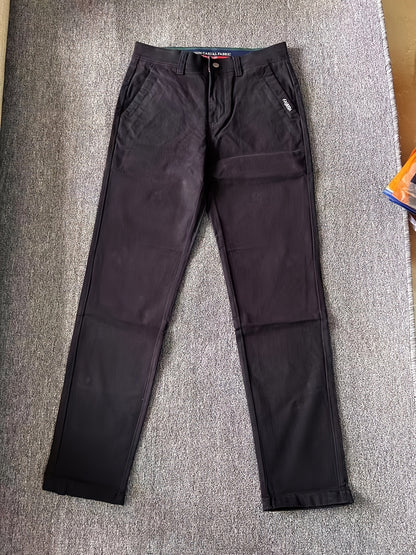 Pantaloni Eleganti da Uomo Bedford in Tessuto Elasticizzato Khaki per Look Business Casual e Viaggi, Primavera/Autunno