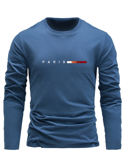 3 Pezzi Magliette Uomo Manica Lunga 100% Cotone, Versatili ed Eleganti per Primavera/Autunno Abbigliamento Autunnale Outfit Quotidiano T-Shirt Classico Design Minimalista Stoffa Traspirante Cuciture Resistenti Confezione Multipla Camicie da Donna Indument