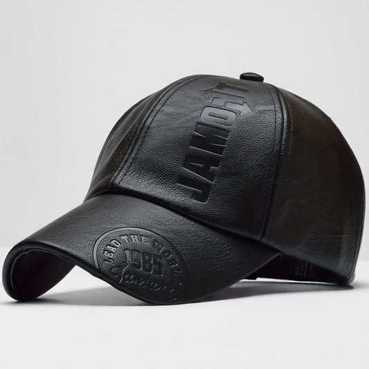 1 pz. Berretto da baseball in pelle PU da uomo regolabile traspirante cappello casual cappello da sole regalo di Natale