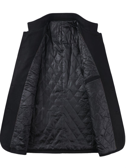 Linea Uomo+ Elegance - Giacca Invernale Uomo - Slim Fit con Collo Alto, Lunghezza a Metà Coscia, Chiusura Frontale a Bottoni