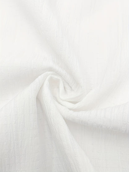 Set di moda da uomo con stampa, stampa testurizzata bianca pura casual, perfetto per feste, riunioni casual e abbigliamento quotidiano, completo casual con collo alto per tutte le stagioni.