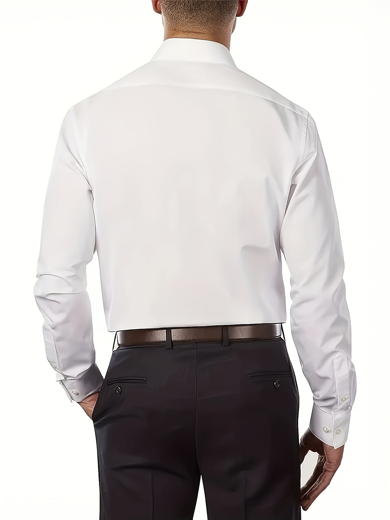 3 pezzi di camicie casual da uomo con maniche lunghe e bottoni - colore solido, misto di poliestere, vestibilità regolare con tasche, perfette per la primavera e l'autunno, versatile per abbigliamento casual o formale, abbigliamento versatile | Maniche lu