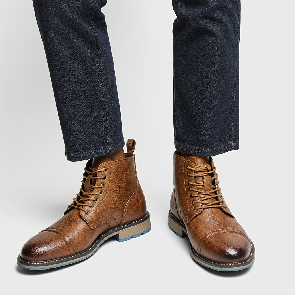 Stivaletti Oxford da uomo Stivaletti con punta a punta Scarpe eleganti da esterno per matrimoni in ufficio