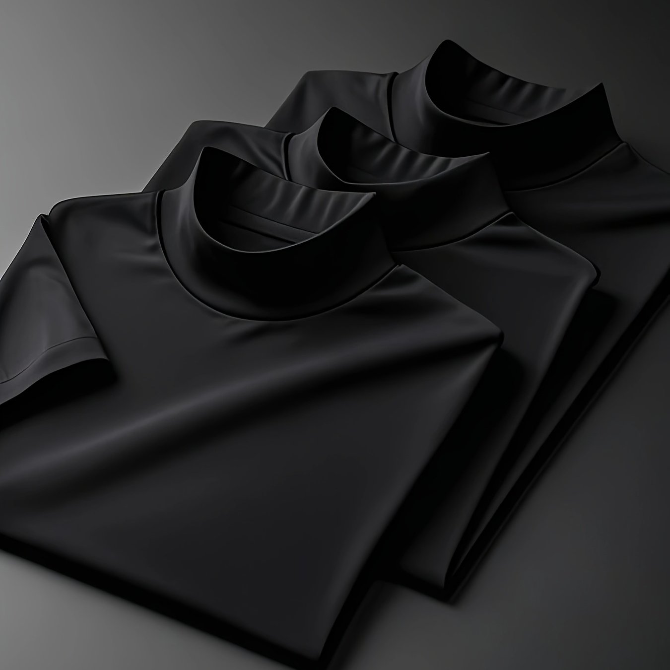 3pezzo Magliette Casual da Uomo a Manica Corta con Collo Alto - Tessuto Morbido, Leggero e Traspirante per la Primavera e l'Estate, Abbigliamento Casual|Stile Casual|Tessuto Elasticizzato