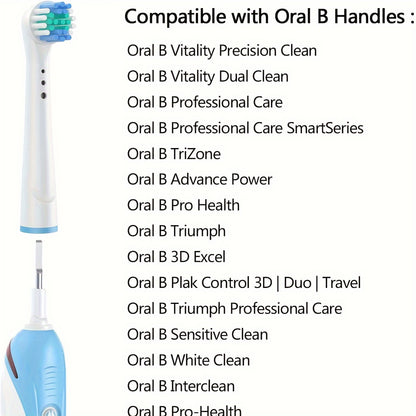 Per, Sostituzione di 16 Testine di Spazzolino Elettrico Professionale Oral B, per Oral-B 7000/Pro 1000/9600/5000/3000/8000 Adulto Bianco, 1 pezzo (16 Pack)