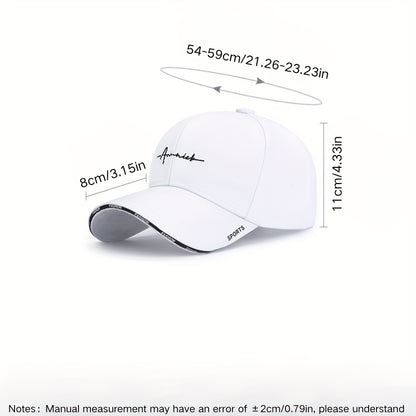 Linea - Cappellino da baseball con visiera curva classico, versatile e alla moda, con ricamo