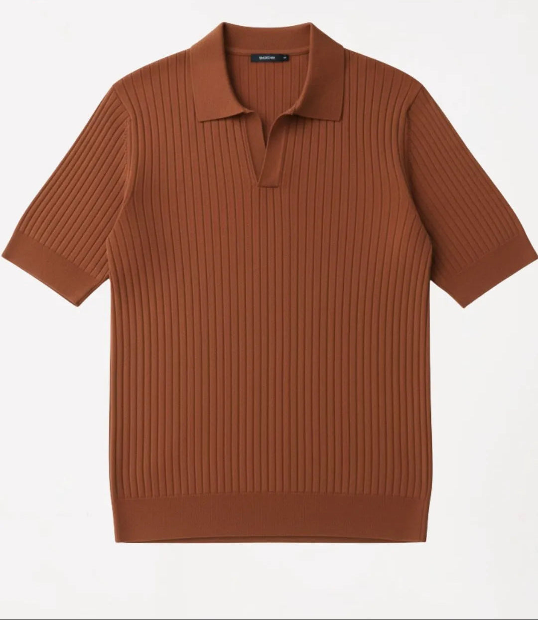 Men’s Navy Ribbed Knit Polo