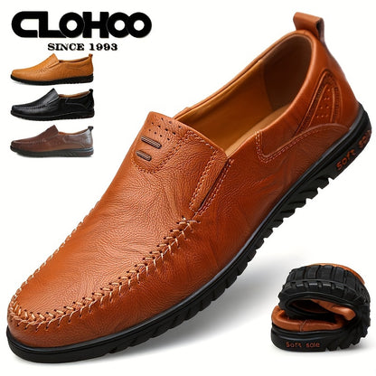 Linea Classico - Mocassini Uomo Slip-On - Tomaia in Pelle Vacchetta di Seconda Qualità