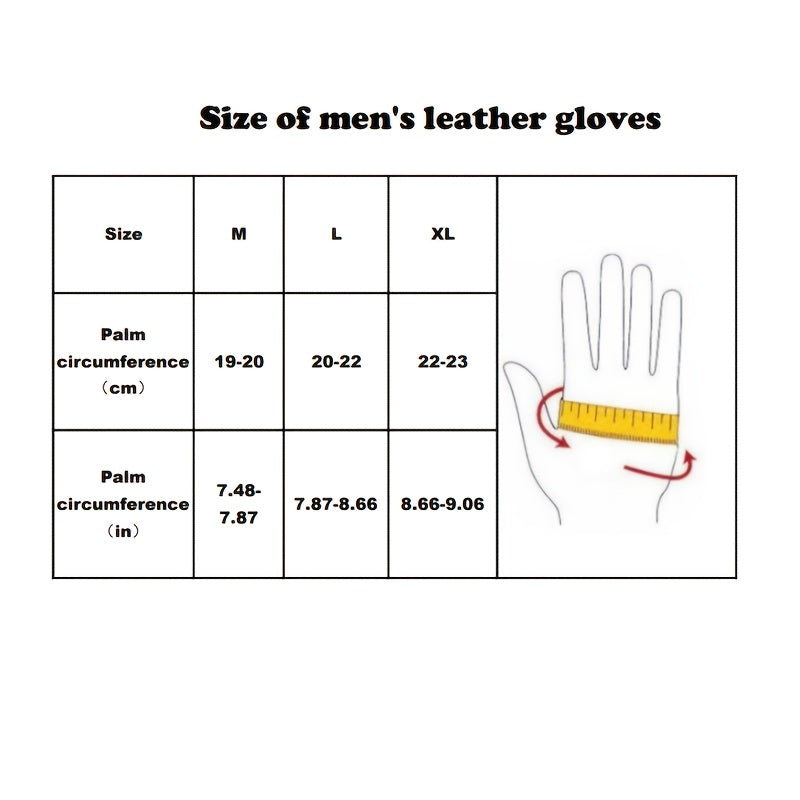 Linea Uomo+ Elegance - Guanti Invernali Neri Uomo, 1 Paio di Guanti Invernali Neri da Uomo in Pelle di Capra con Motivo a Cervo e Fodera Calda, Stile Elegante da Business Ideale per la Guida all'Aperto e Regali