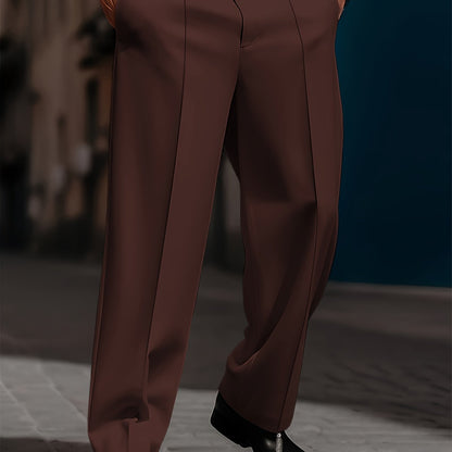 Pantaloni da Uomo Larghi e Comodi, Taglio Dritto Semplice, Moda Quotidiana di Base