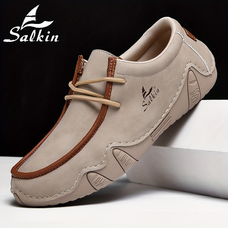 Mocassini Casual Fatti a Mano da Uomo Salkin - Sneakers Comode e Resistenti con Lacci in Diversi Colori