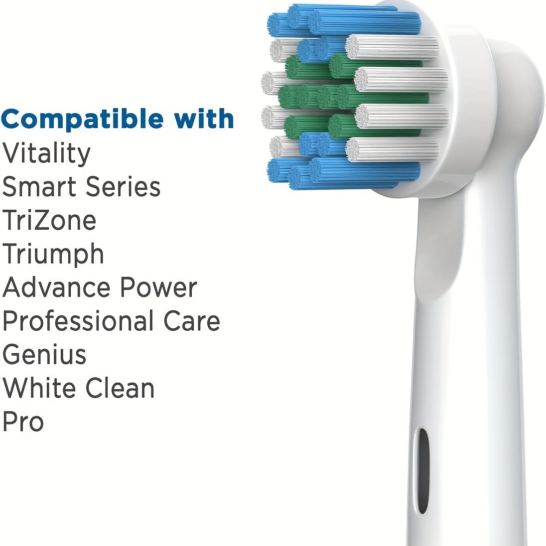 Per, Sostituzione di 16 Testine di Spazzolino Elettrico Professionale Oral B, per Oral-B 7000/Pro 1000/9600/5000/3000/8000 Adulto Bianco, 1 pezzo (16 Pack)