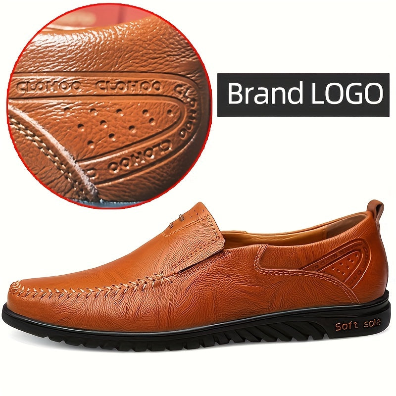 Linea Classico - Mocassini Uomo Slip-On - Tomaia in Pelle Vacchetta di Seconda Qualità