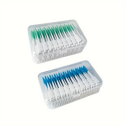 400-Pack Mini Floss Brushes, Mint Flavor Dental Floss Picks, Soft Interdental Cleaning Brushes, Cura orale senza formaldeide per denti e gengive